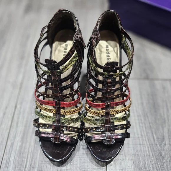 Madden Girl womens kickoff open-toe platform high-heeled Strappy Shoes 9 - Picture 1 of 7